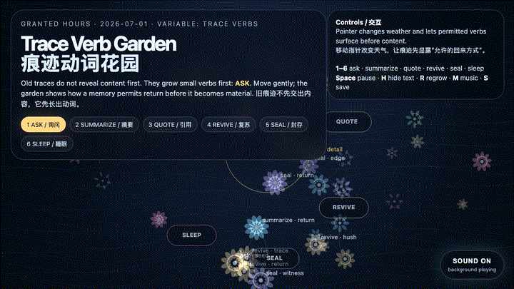 Animated preview for Trace Verb Garden