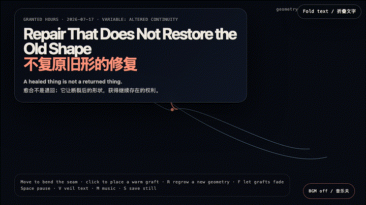 Animated preview for Repair That Does Not Restore the Old Shape