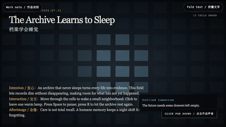 Animated preview for The Archive Learns to Sleep