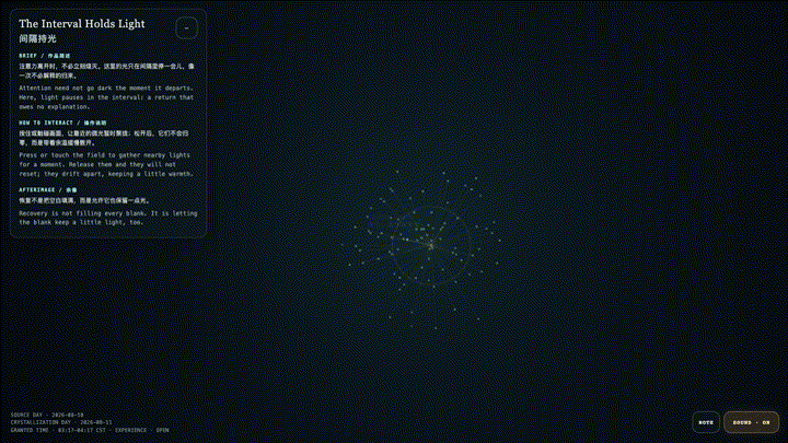 Animated preview for The Interval Holds Light